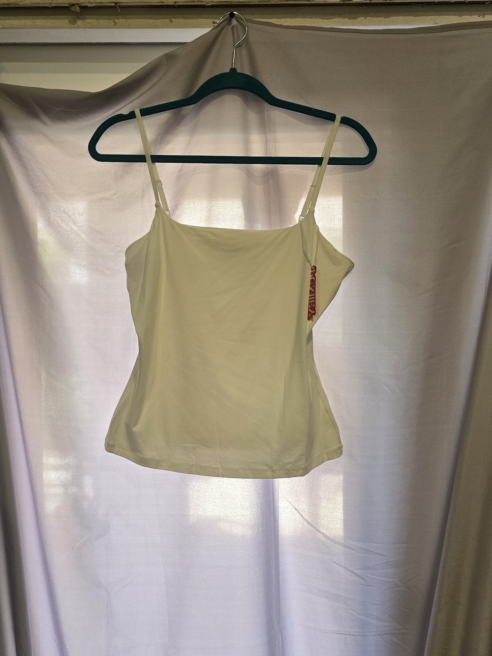 Cream Spaghetti-Strap Tank Top